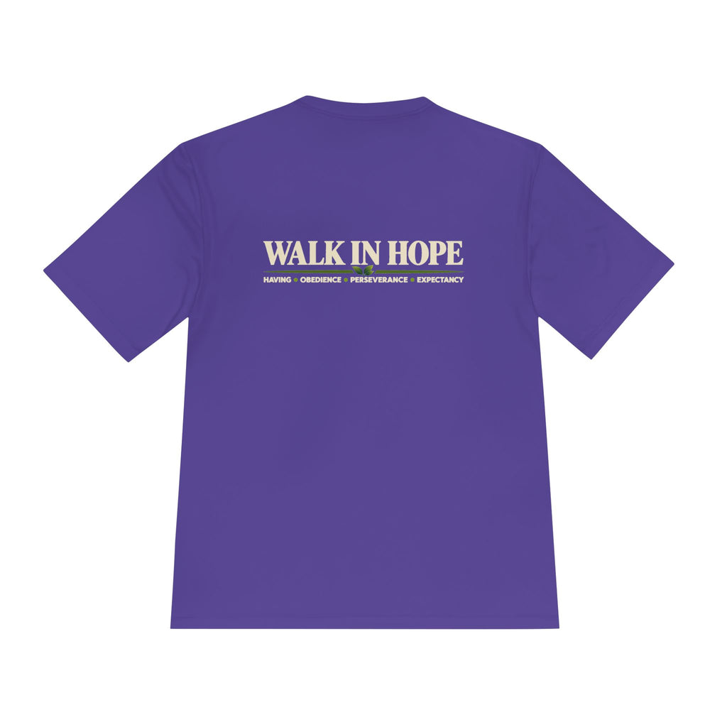Walk In Hope Performance Tee – Dark Colors | Unisex Moisture-Wicking Shirt